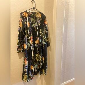 Floral Long Sleeve Satin cardigan